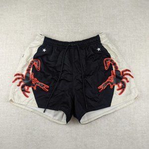 NIKE NSW SCORPION SILK MUAY THAI BOXING SHORTS (LARGE, BLACK/IVORY/RED)